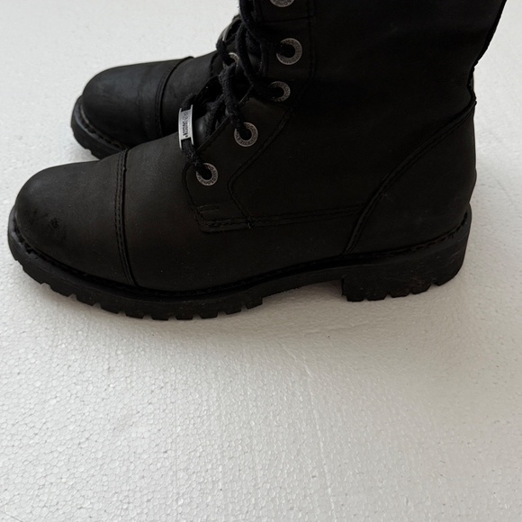 Harley-Davidson Savannah 14" Lace Up Black Leather Riding Boots SIze 7.5 - Picture 10 of 11